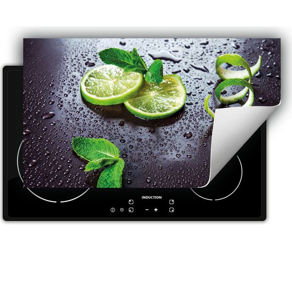 Darhaus Piastra Di Copertura Per Stufe 90X52 Cm Tappetino Antiscivolo Roll-Up, Verde - Lime-image