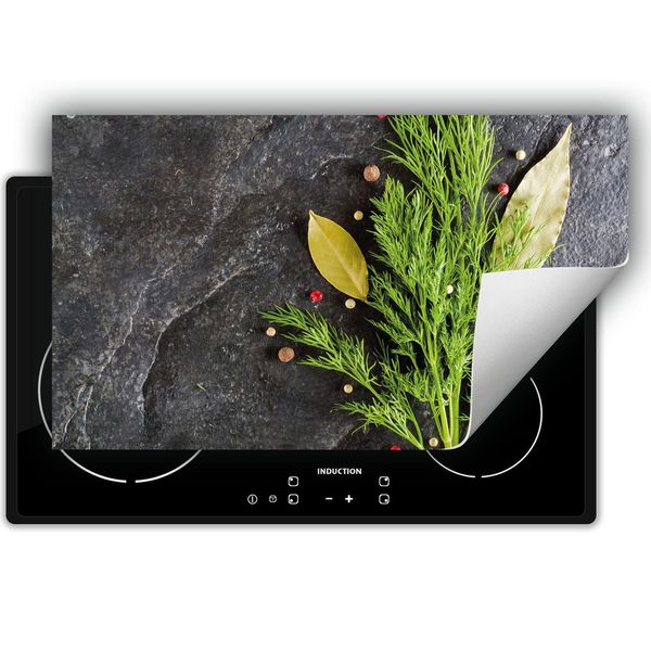 Darhaus Piastra Di Copertura Per Fornelli 90X52 Cm Tappetino Antiscivolo Roll-Up, Ardesia - Spezie-image