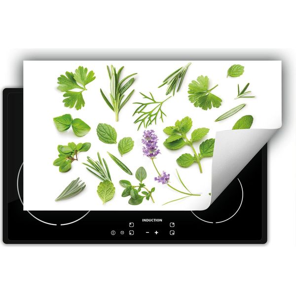 Darhaus Piastra Di Copertura Per Stufa 90X52 Cm Tappetino Antiscivolo Roll-Up, Verde - Erbe-image