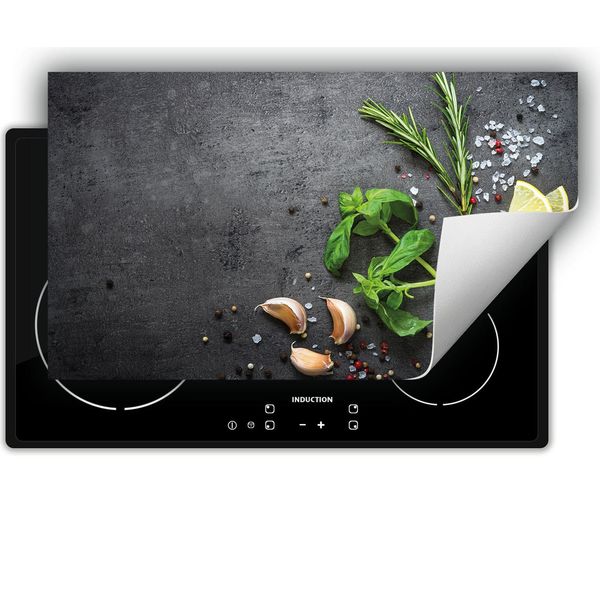 Darhaus Piastra Di Copertura Per Stufa 90X52 Cm Tappetino Antiscivolo Roll-Up, Ardesia - Erbe-image