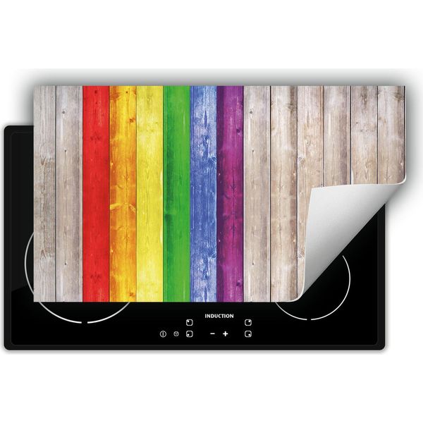 Darhaus Piastra Di Copertura 90X52 Cm Tappetino Antiscivolo Arrotolabile, Colorato - Legno-image