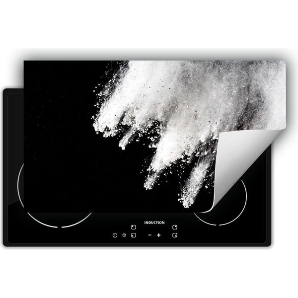 Darhaus Piastra Di Copertura Per Stufa 90X52 Cm Tappetino Antiscivolo Roll-Up, Nero - Esplosione-image