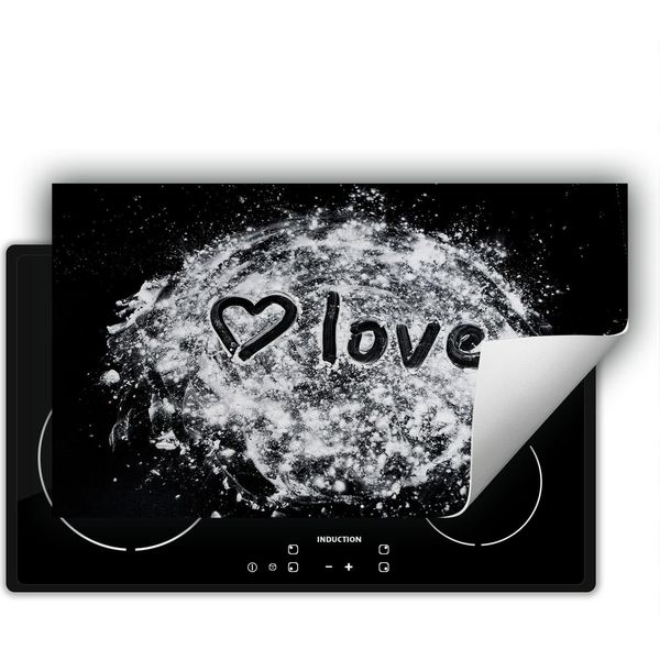 Darhaus Piastra Di Copertura Per Stufa 90X52 Cm Tappetino Antiscivolo Roll-Up, Nero - Love-image