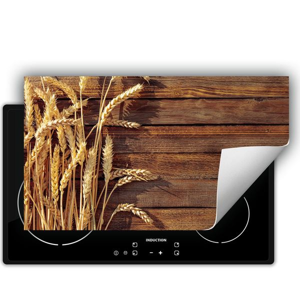 Darhaus Piastra Di Copertura Per Stufa 90X52 Cm Tappetino Antiscivolo Roll-Up, Cereali - Legno-image