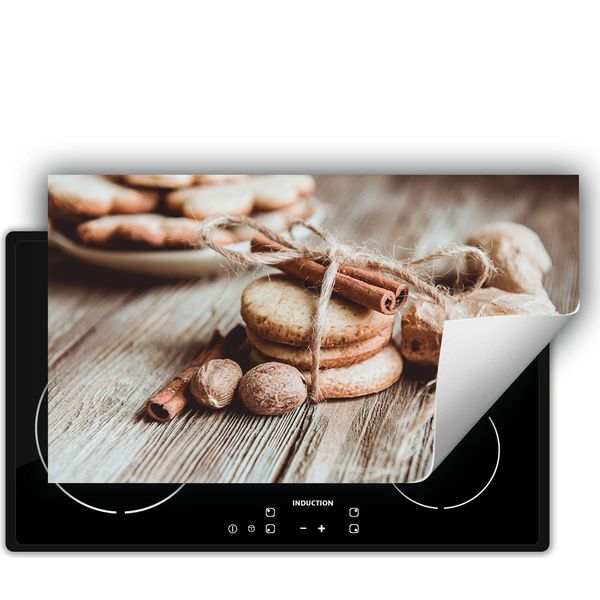 Darhaus Piastra Di Copertura Per Stufa 90X52 Cm Tappetino Antiscivolo Roll-Up, Legno - Spezie-image