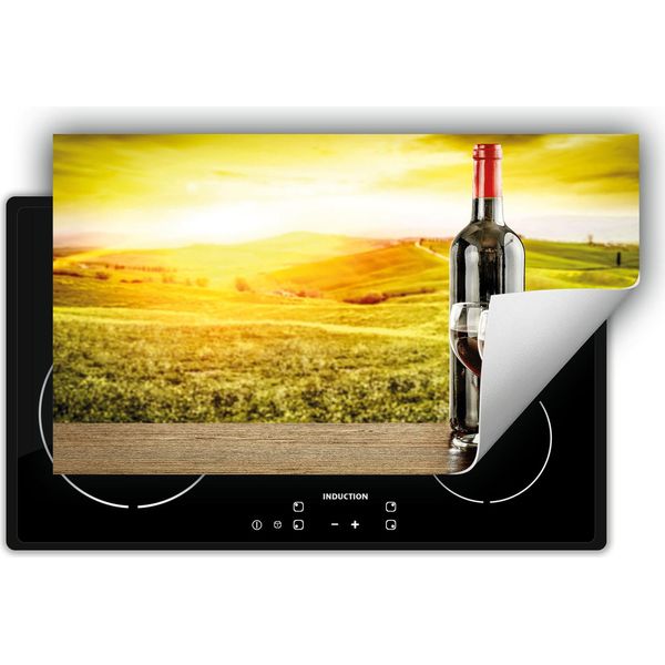 Darhaus Piastra Di Copertura Per Stufe 90X52 Cm Tappetino Antiscivolo Roll-Up, Vino-image