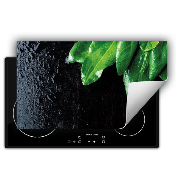 Darhaus Piastra Di Copertura Per Fornelli 90X52 Cm Tappetino Antiscivolo Roll-Up, Nero - Cucina-image