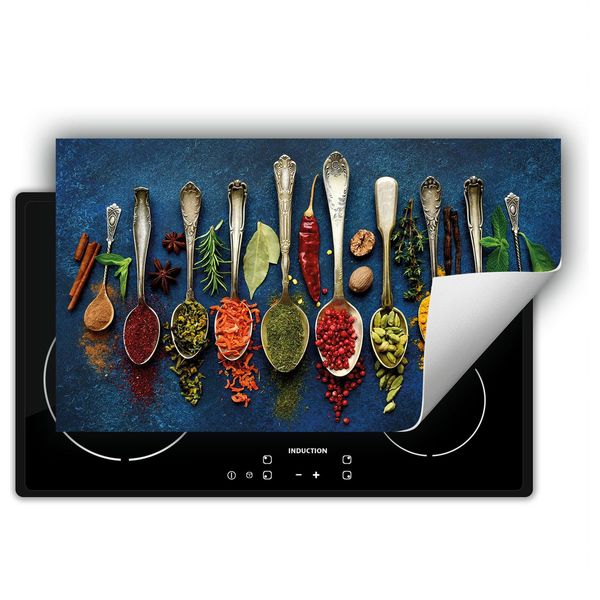 Darhaus Piastra Di Copertura Per Fornelli 90X52 Cm Tappetino Antiscivolo Arrotolabile, Blu - Spezie-image