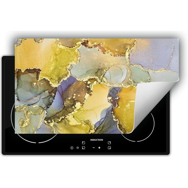 Darhaus Piastra Di Copertura Per Stufe 90X52 Cm Tappetino Antiscivolo Roll-Up, Colorato - Marmo-image