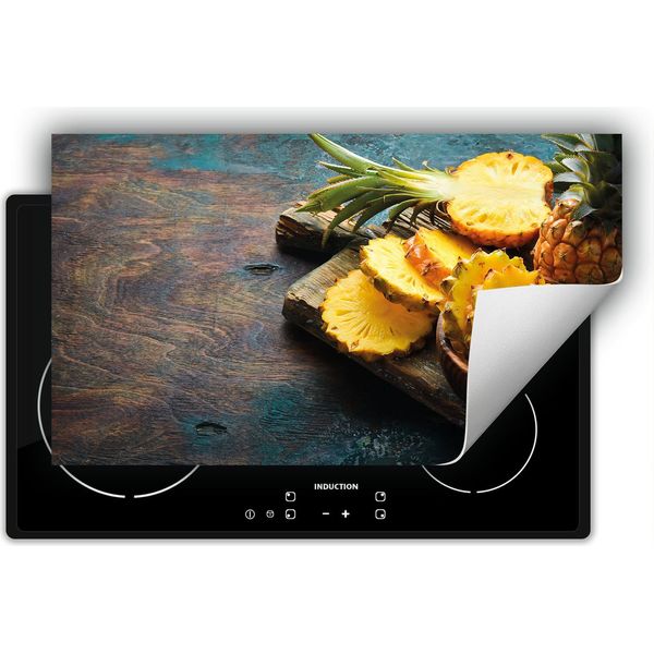 Darhaus Piastra Di Copertura Per Stufa 90X52 Cm Tappetino Antiscivolo Roll-Up, Ananas - Legno-image