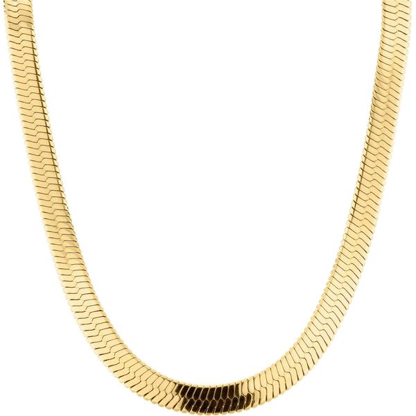 Edelstahlkette Liebeskind Berlin "LJ-0884-N-45, LJ-0885-N-45", Gold (Gelbgoldfarben), Halsketten, Damen, Edelstahl, L: 45 B: 6Mm, Edelstahlkette, B:6Mm-image