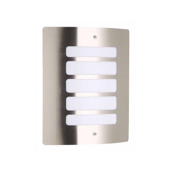 Brilliant Lampe Todd AußEnwandleuchte Edelstahl 1X A60, E27, 60W, Geeignet FüR Normallampen (Nicht Enthalten) Ip-Schutzart: 44 - SpritzwassergeschüTzt-image