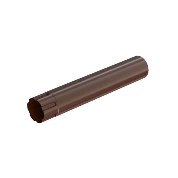 Bryza Scarico Senza Collo Zincato Ø 90 Mm, Lunghezza 1M, Marrone Ral 8017-image