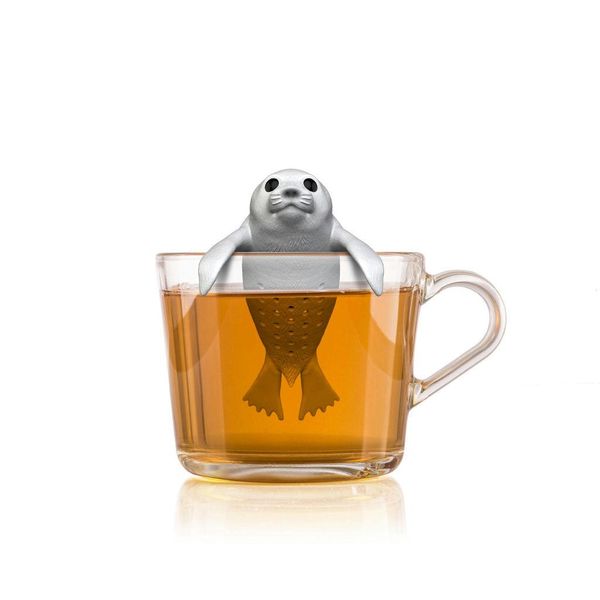 Winkee - Filtro Per Tè Con Guarnizione A Forma Di Animale, Uovo Per Tè Sfuso, Infusore Per Tè Divertente, Colino Per Tazza, Colino Per Spezie In Silicone-image