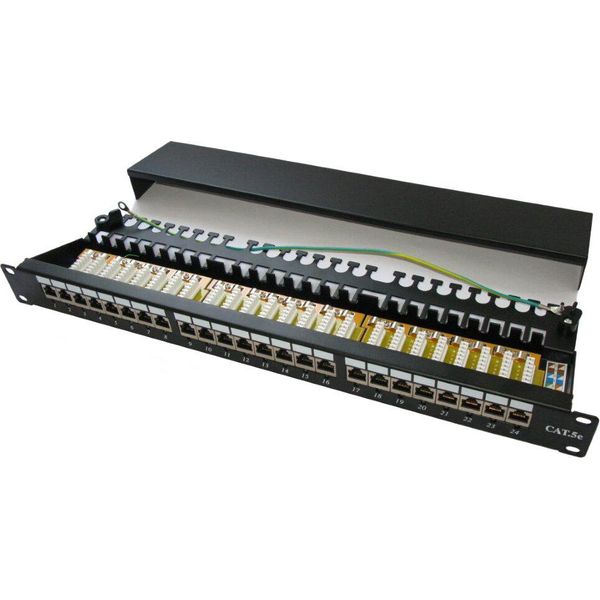 Pannello Patch Xtendlan 19", 24 Porte, Schermato, Cat5E, Doppio, 2Xau, Con Ricerca Led"-image