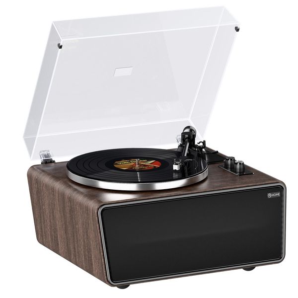 Giradischi Retrò, Giradischi Con Altoparlante Giradischi Bluetooth Con 4 Altoparlanti Stereo Integrati, Giradischi Hi-Fi-image