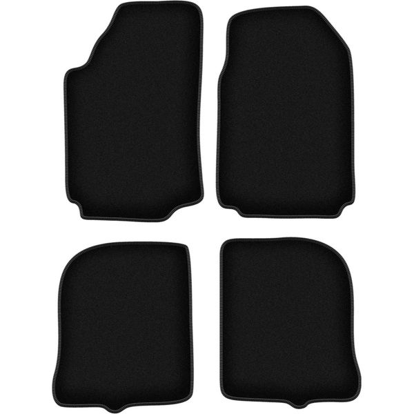 Tappetini In Velluto Per Audi 200 C3 (1983-1991, Berlina, Avant) Neri, Set 4 Pz, Con Fissaggi-image