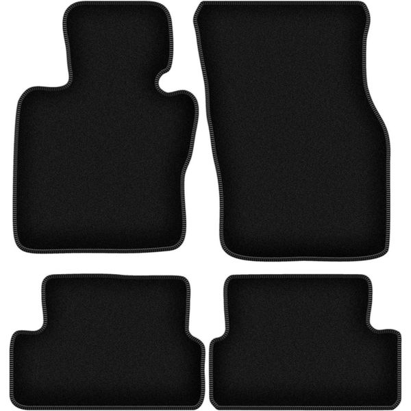 Tappetini In Velluto Per Mini Cooper F57 (2014-, Cabriolet) Neri, Set 4 Pz, Con Fissaggi-image