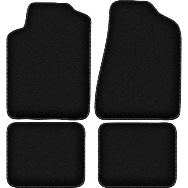 Tappetini In Velluto Per Chrysler Stratus (1995-2001, Berlina) Neri, Set 4 Pz, Con Fissaggi-image