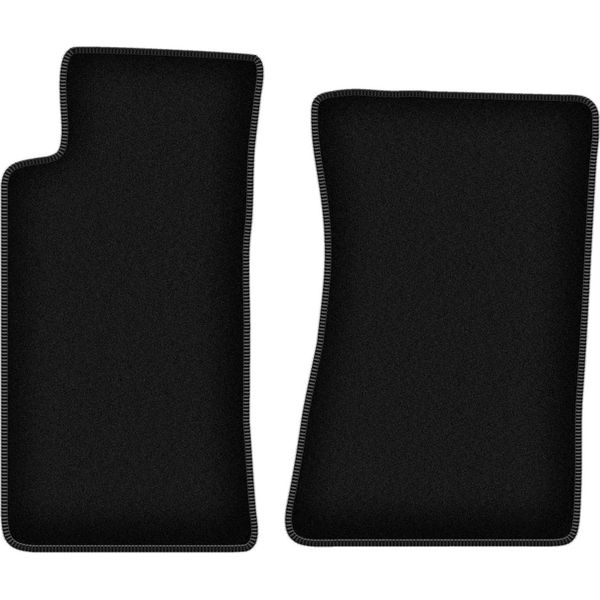 Tappetini In Velluto Per Mazda MX-5 Ii Nb (1998-2005, Cabriolet) Neri, Set 2 Pz, Con Fissaggi-image