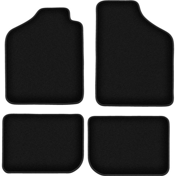 Tappetini In Velluto Per Fiat Uno (1983-2001, Hatchback) Neri, Set 4 Pz, Con Fissaggi-image