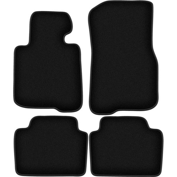 Tappetini In Velluto Per Bmw 4 F36 (2014-, Gran Coupé) Neri, Set 4 Pz, Con Fissaggi-image