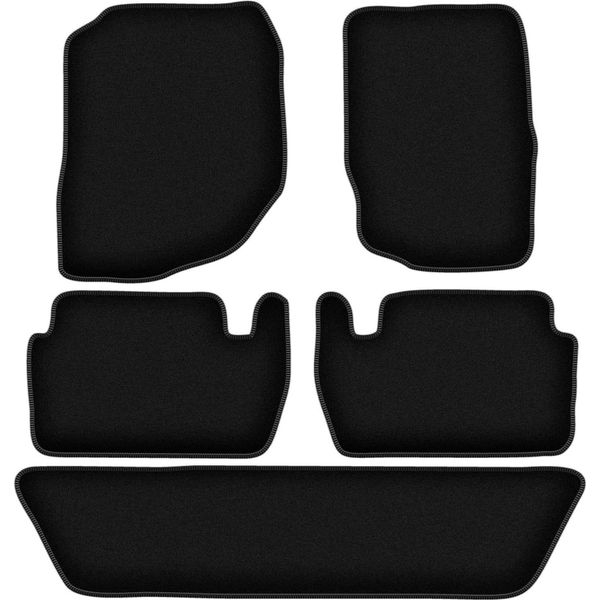 Tappetini In Velluto Per Dodge Durango Ii (2002-2010, Suv) Neri, Set 4 Pz, Con Fissaggi-image