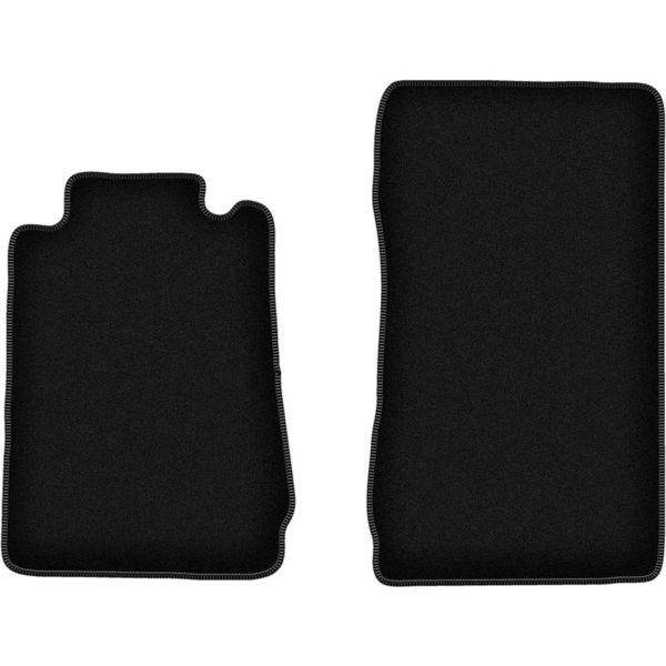 Tappetini In Velluto Per Mercedes Slk R170 (1996-2004, Cabriolet) Neri, Set 2 Pz, Con Fissaggi-image