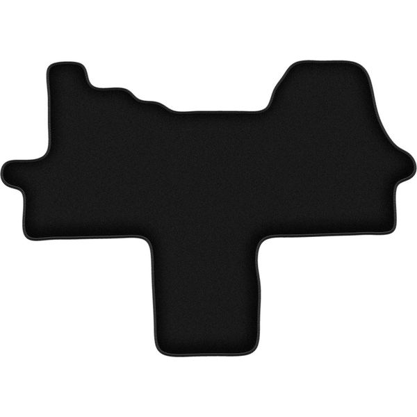 Tappetini In Velluto Per Fiat Ducato Iii (2006-2014, Furgone) Neri, Set 1 Pz, Con Fissaggi-image
