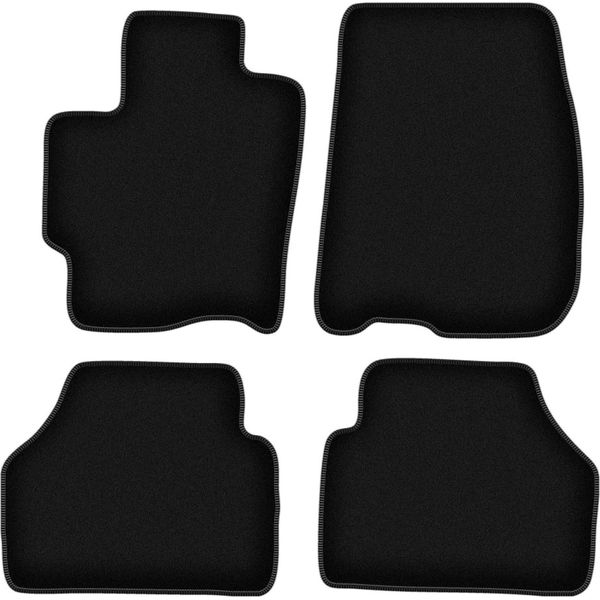 Tappetini In Velluto Per Mazda Premacy I (1999-2005, Minivan) Neri, Set 4 Pz, Con Fissaggi-image