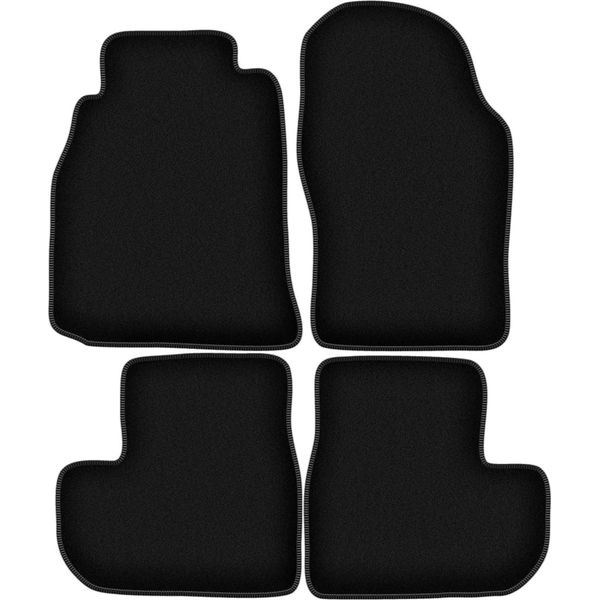 Tappetini In Velluto Per Infiniti G35 Cp (2002-2006, Berlina, Coupé) Neri, Set 4 Pz, Con Fissaggi-image