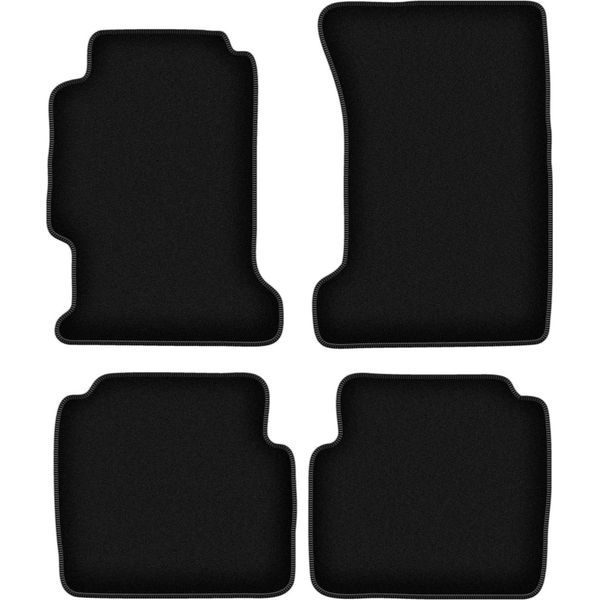 Tappetini In Velluto Per Honda Accord V (1993-1997, Station Wagon, Berlina) Neri, Set 4 Pz, Con Fissaggi-image