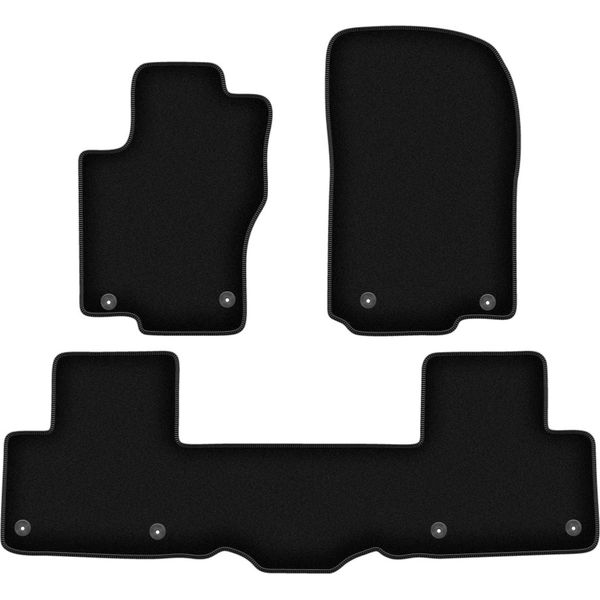 Tappetini In Velluto Per Mercedes Gle W166 (2011-2015, Suv) Neri, Set 3 Pz, Con Fissaggi-image
