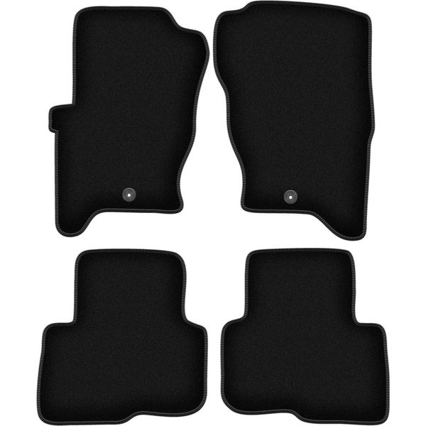 Tappetini In Velluto Per Land Rover Discovery Iii (2004-2011, Suv) Neri, Set 4 Pz, Con Fissaggi-image