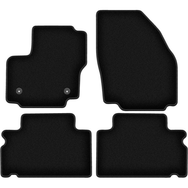 Tappetini In Velluto Per Ford S-MAX MK1 (2012-2015, Minivan) Neri, Set 4 Pz, Con Fissaggi-image