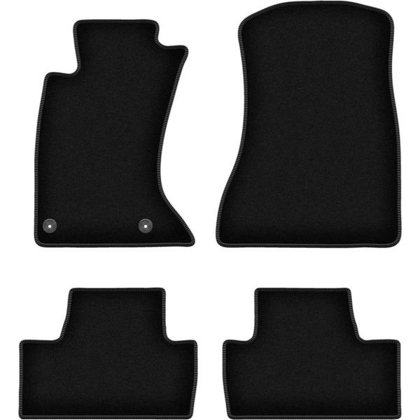 Tappetini In Velluto Per Lexus Is Ii 4WD (2005-2013, Berlina) Neri, Set 4 Pz, Con Fissaggi-image