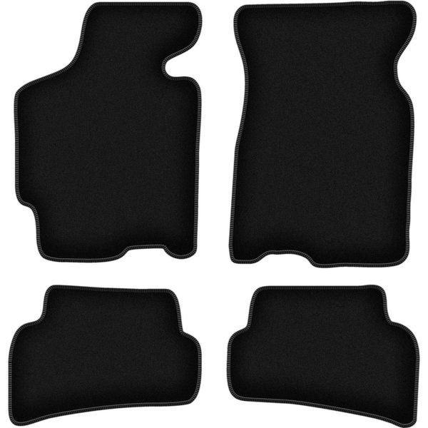 Tappetini In Velluto Per Mazda Xedos 6 (1992-1999, Berlina) Neri, Set 4 Pz, Con Fissaggi-image