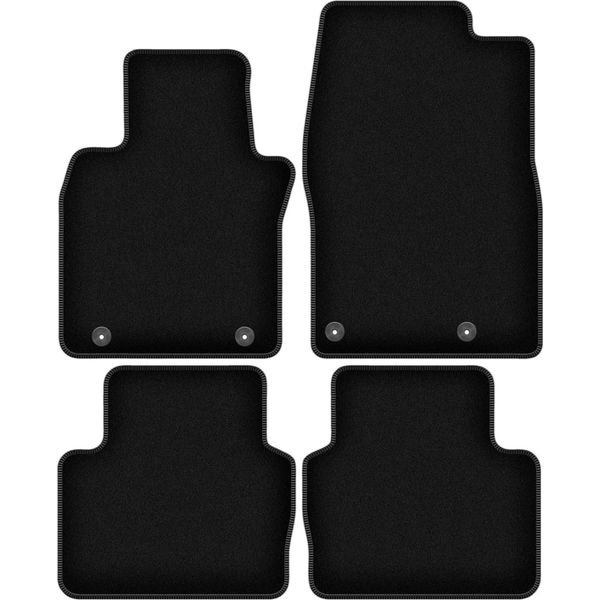 Tappetini In Velluto Per Mazda 3 Iv (2019-, Hatchback, Berlina) Neri, Set 4 Pz, Con Fissaggi-image