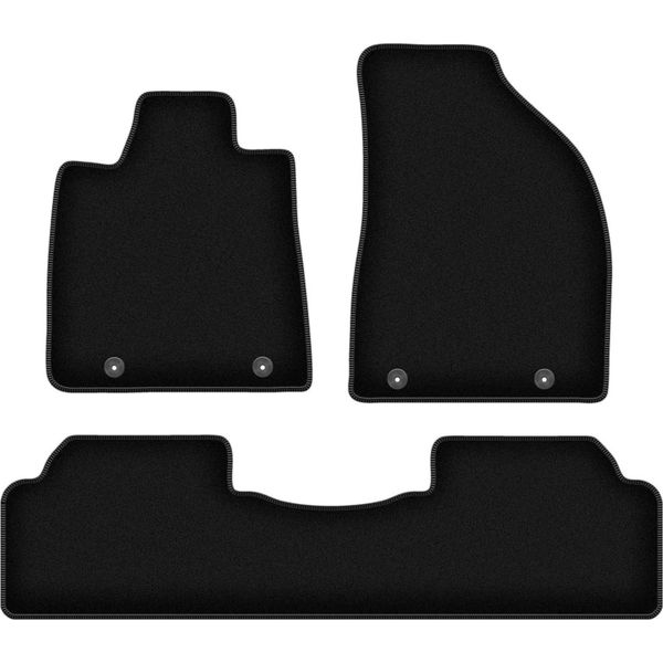 Tappetini In Velluto Per Lexus Rx Iii Hybrid (2008-2015, Suv) Neri, Set 4 Pz, Con Fissaggi-image