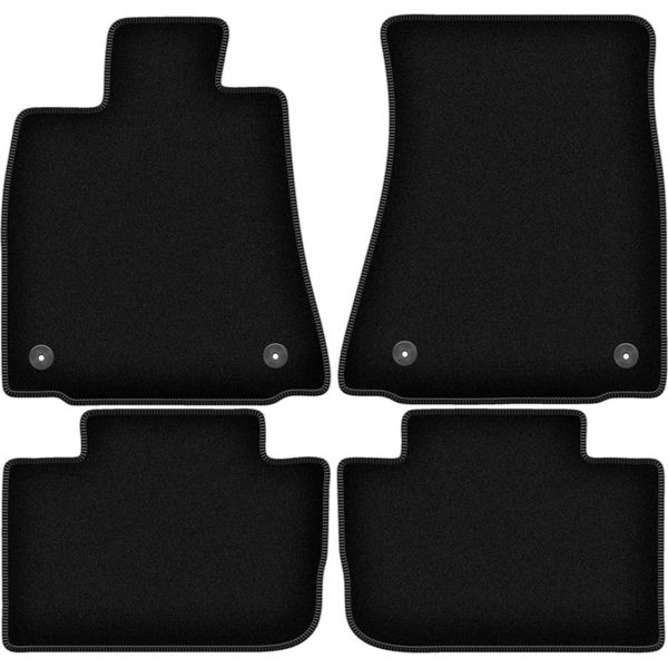 Tappetini In Velluto Per Lexus Is Iii (2013-, Berlina) Neri, Set 4 Pz, Con Fissaggi-image