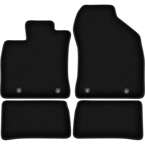 Tappetini In Velluto Per Lexus Ct 200H (2010-2020, Hatchback) Neri, Set 4 Pz, Con Fissaggi-image