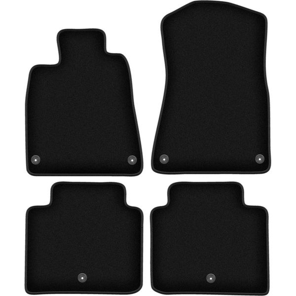 Tappetini In Velluto Per Lexus Gs Iii (2005-2012, Berlina) Neri, Set 4 Pz, Con Fissaggi-image