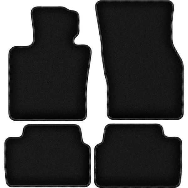 Tappetini In Velluto Per Mini Cooper F55 (2014-, 5 Porte) Neri, Set 4 Pz, Con Fissaggi-image