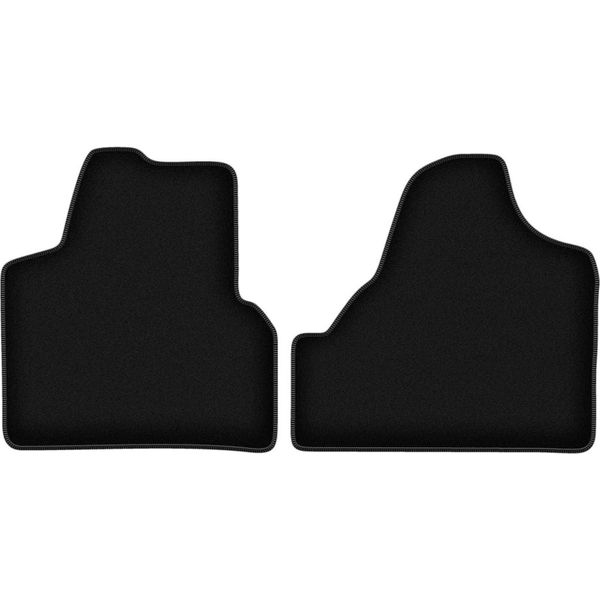 Tappetini In Velluto Per Fiat Scudo Ii (2007-2016, Furgone) Neri, Set 2 Pz, Con Fissaggi-image