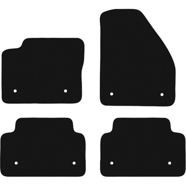 Tappetini In Velluto Per Jaguar E-Pace (2017-, Suv) Neri, Set 4 Pz, Con Fissaggi-image
