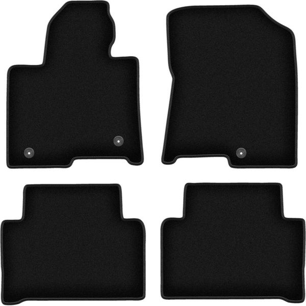 Tappetini In Velluto Per Kia Sorento Iv Xl Hybrid (2020-, Suv) Neri, Set 4 Pz, Con Fissaggi-image