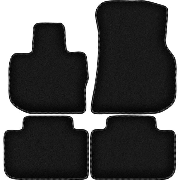 Tappetini In Velluto Per Bmw Ix3 G08 (2021-, Suv) Neri, Set 4 Pz, Con Fissaggi-image