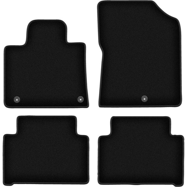 Tappetini In Velluto Per Kia Sorento Iv (2020-, Suv) Neri, Set 4 Pz, Con Fissaggi-image