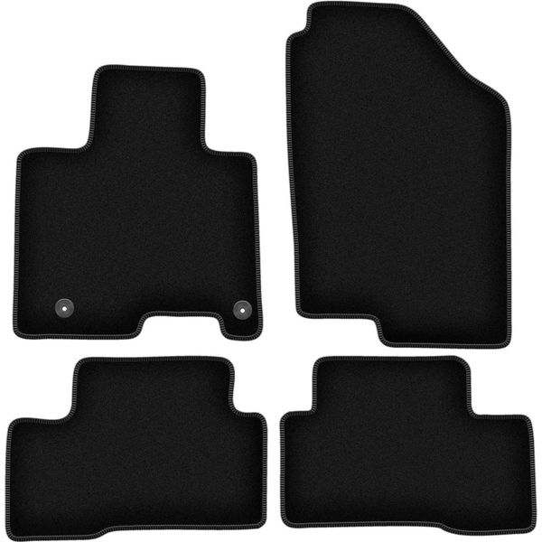 Tappetini In Velluto Per Kia Sportage V Hybrid (2021-, Suv) Neri, Set 4 Pz, Con Fissaggi-image