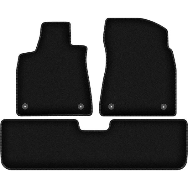 Tappetini In Velluto Per Lexus Rx Iv (2015-2022, 0) Neri, Set 3 Pz, Con Fissaggi-image